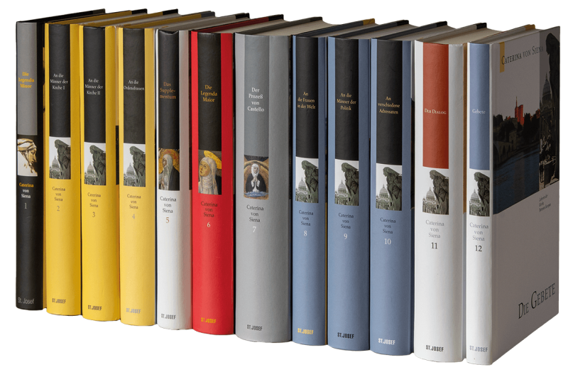 Buchrücken der deutschen Caterina-Gesamtausgabe